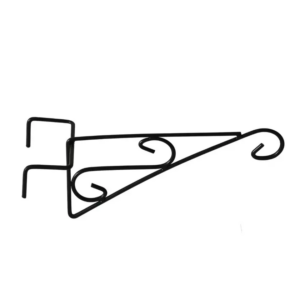 Fence Bracket Scrolled 28cm - Black